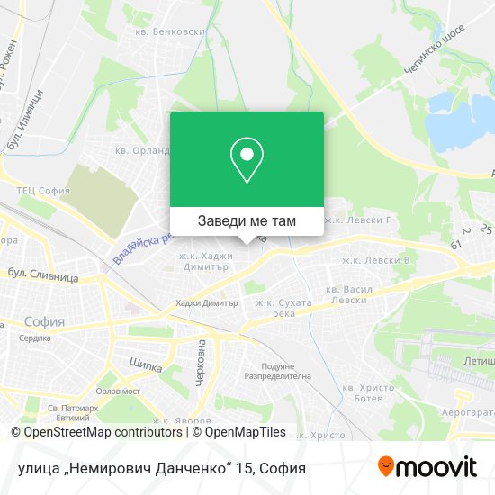 улица „Немирович Данченко“ 15 карта