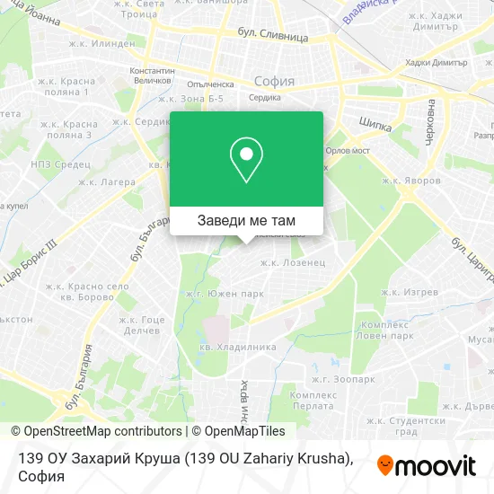 139 ОУ Захарий Круша (139 OU Zahariy Krusha) карта