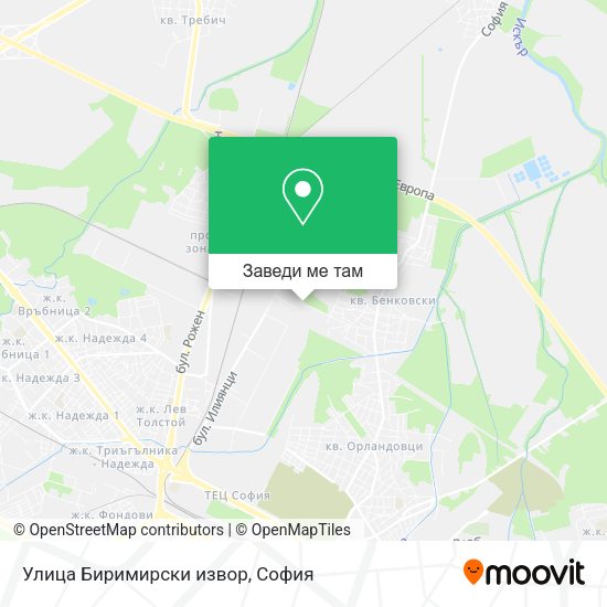 Улица Биримирски извор карта