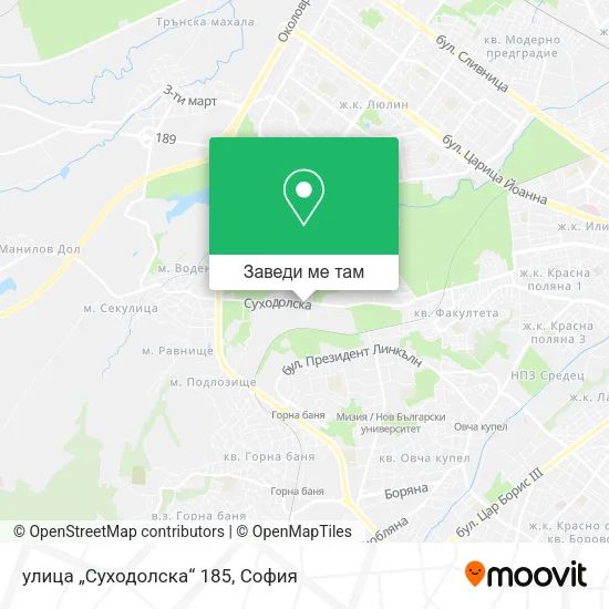 улица „Суходолска“ 185 карта