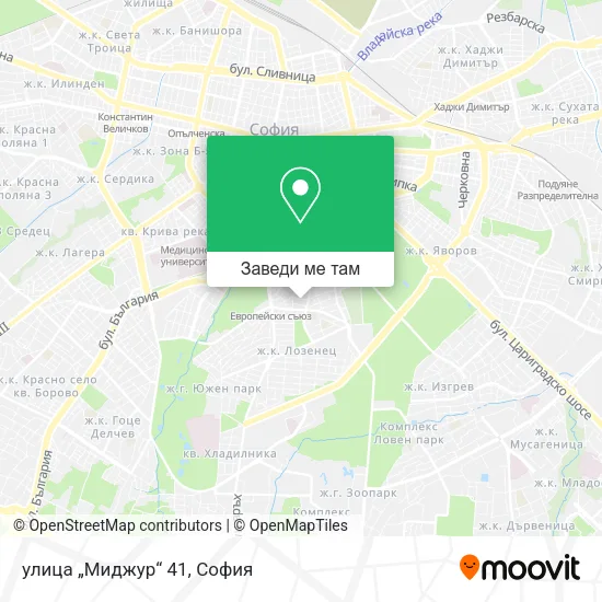 улица „Миджур“ 41 карта