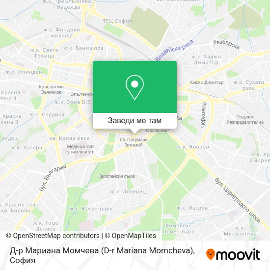 Д-р Мариана Момчева (D-r Mariana Momcheva) карта