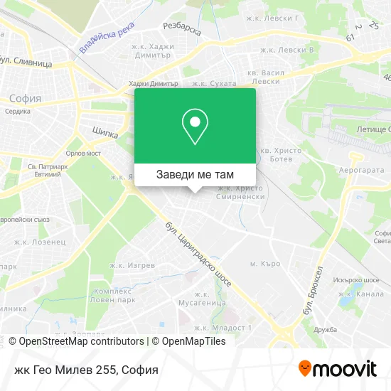 жк Гео Милев 255 карта