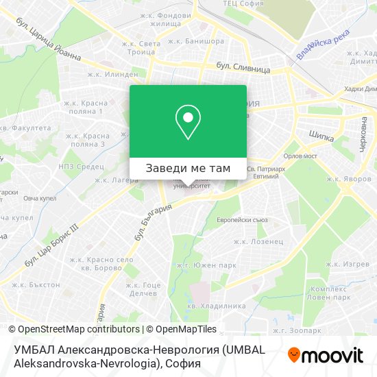 УМБАЛ Александровска-Неврология (UMBAL Aleksandrovska-Nevrologia) карта