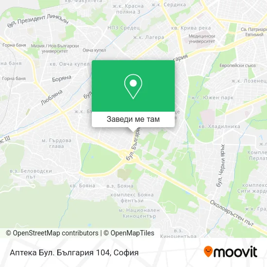 Аптека Бул. България 104 карта