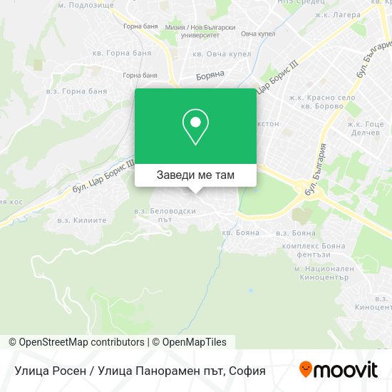 Улица Росен / Улица Панорамен път карта