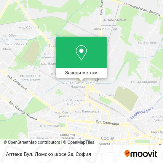 Аптека Бул. Ломско шосе 2а карта