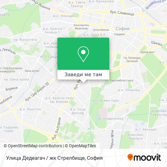 Улица Дедеагач / жк Стрелбище карта