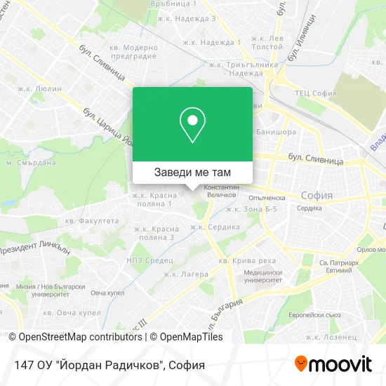 147 ОУ "Йордан Радичков" карта