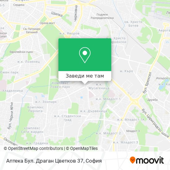 Аптека Бул. Драган Цветков 37 карта