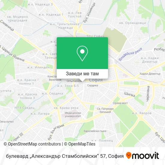 булевард „Александър Стамболийски“ 57 карта