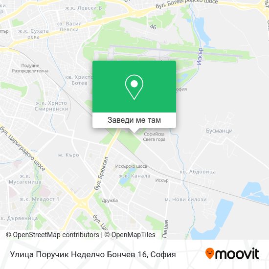 Улица Поручик Неделчо Бончев 16 карта