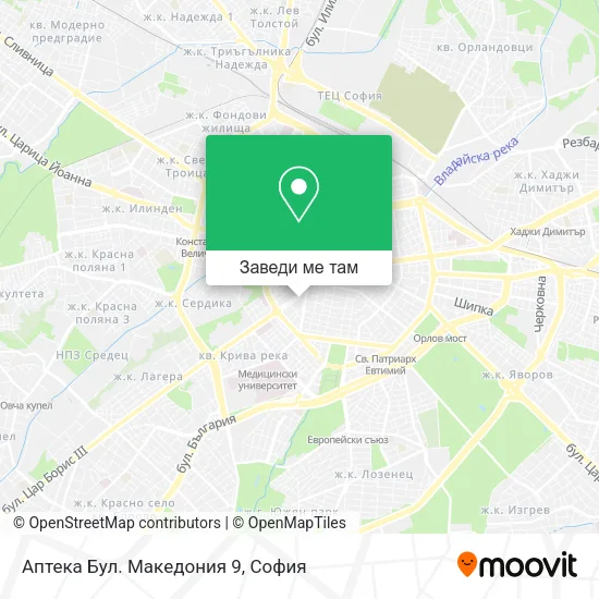 Аптека Бул. Македония 9 карта