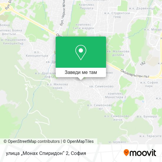 улица „Монах Спиридон“ 2 карта