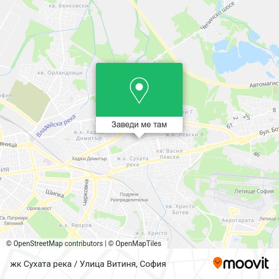 жк Сухата река / Улица Витиня карта