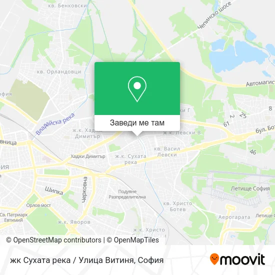 жк Сухата река / Улица Витиня карта