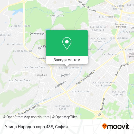 Улица Народно хоро 43Б карта