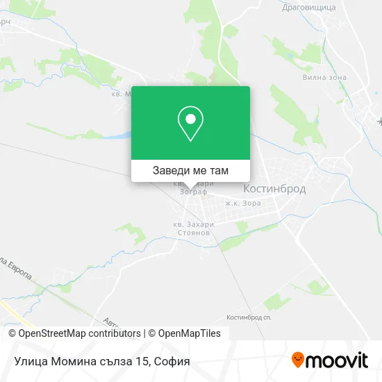 Улица Момина сълза 15 карта