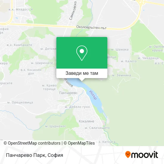 Панчарево Парк карта