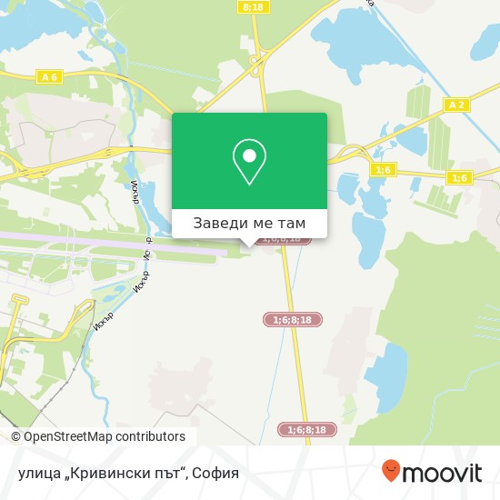 улица „Кривински път“ карта
