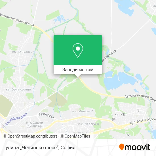 улица „Чепинско шосе“ карта