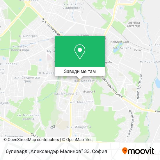 булевард „Александър Малинов“ 33 карта