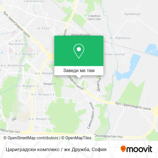 Цариградски комплекс / жк Дружба карта