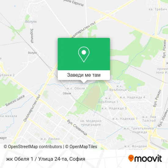 жк Обеля 1 / Улица 24-та карта