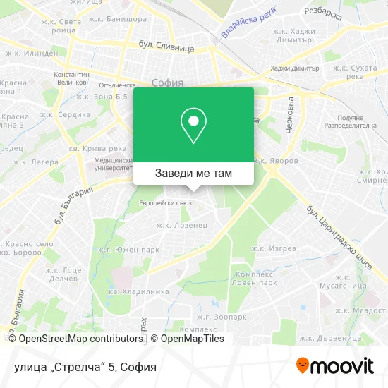 улица „Стрелча“ 5 карта