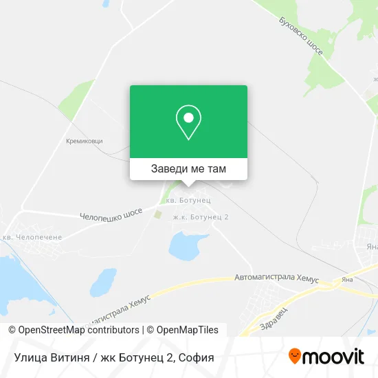 Улица Витиня / жк Ботунец 2 карта