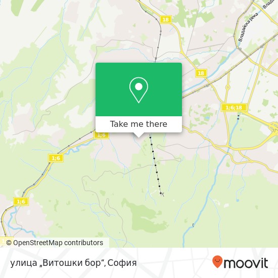 улица „Витошки бор“ карта