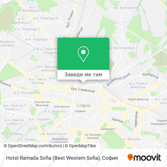 Hotel Ramada Sofia (Best Western Sofia) карта