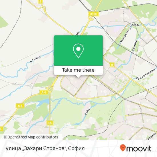 улица „Захари Стоянов“ карта