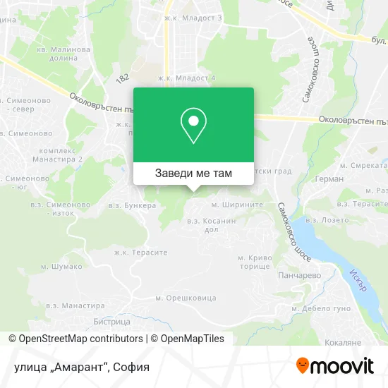 улица „Амарант“ карта