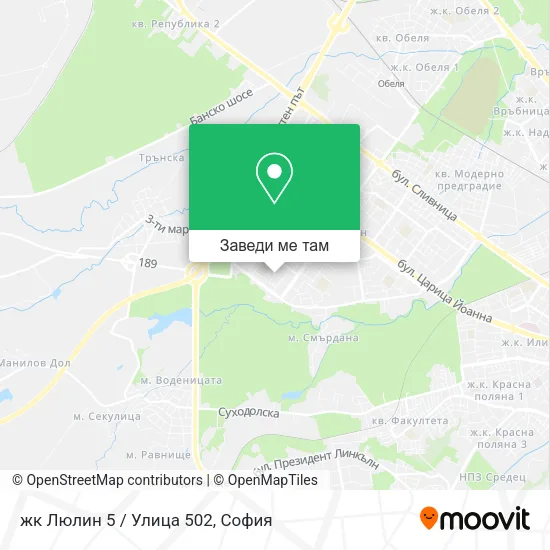 жк Люлин 5 / Улица 502 карта