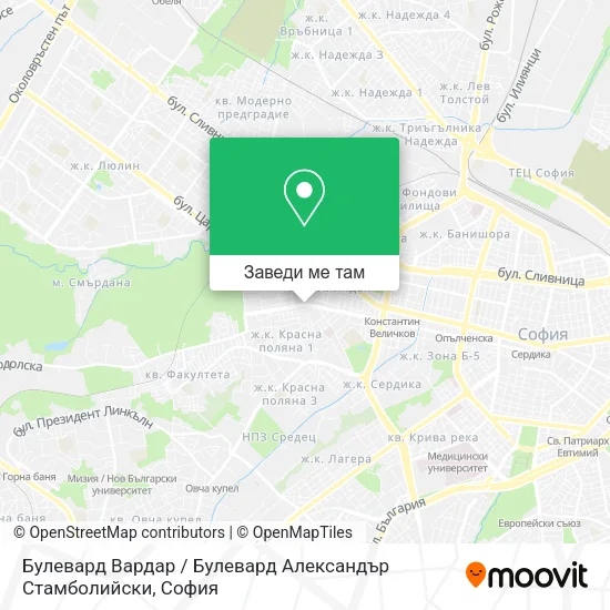 Булевард Вардар / Булевард Александър Стамболийски карта