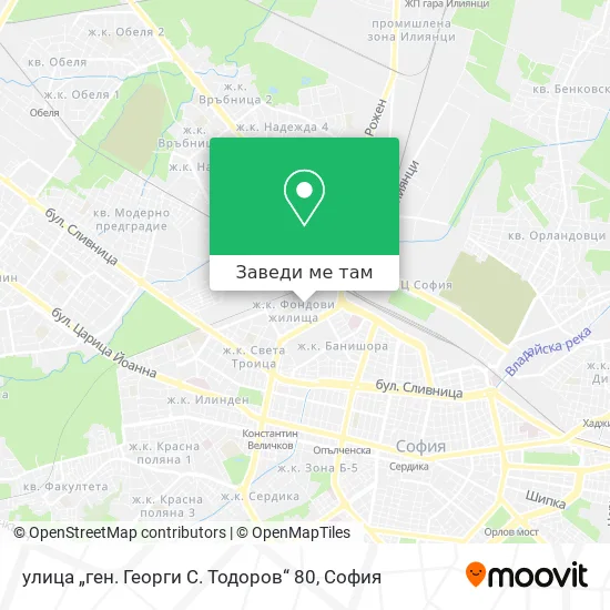 улица „ген. Георги С. Тодоров“ 80 карта
