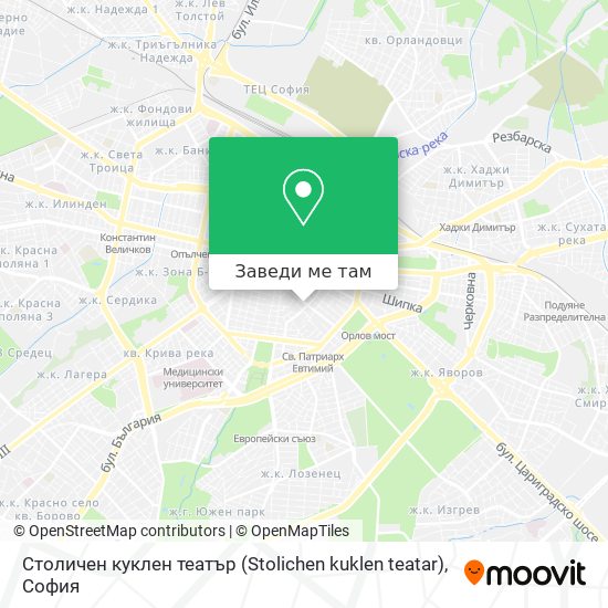 Столичен куклен театър (Stolichen kuklen teatar) карта