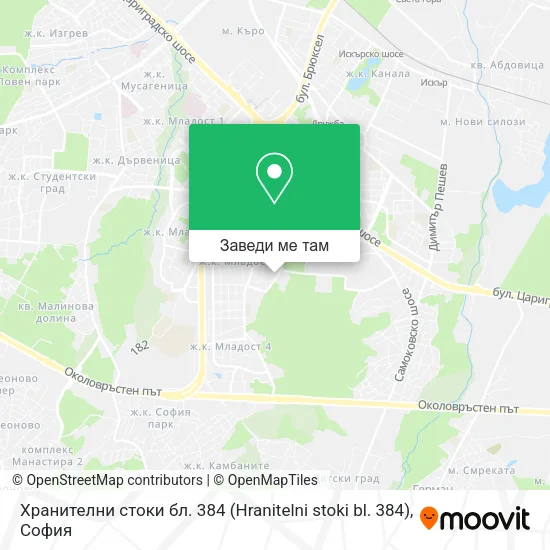 Хранителни стоки бл. 384 (Hranitelni stoki bl. 384) карта