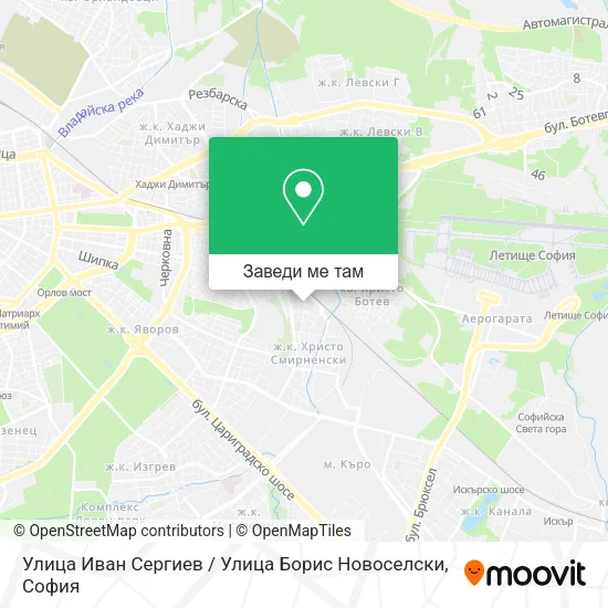 Улица Иван Сергиев / Улица Борис Новоселски карта