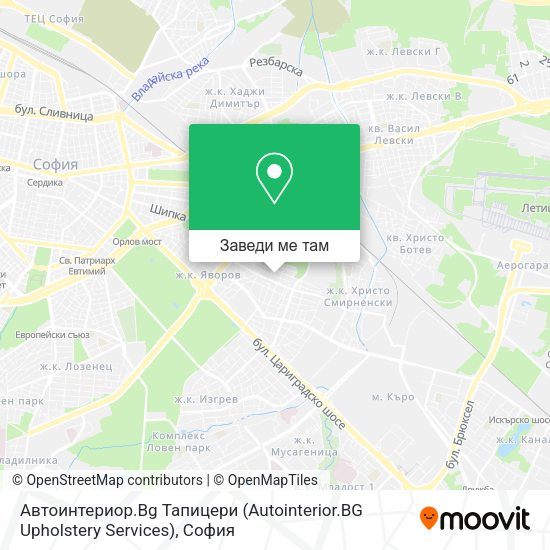Автоинтериор.Bg Тапицери (Autointerior.BG Upholstery Services) карта