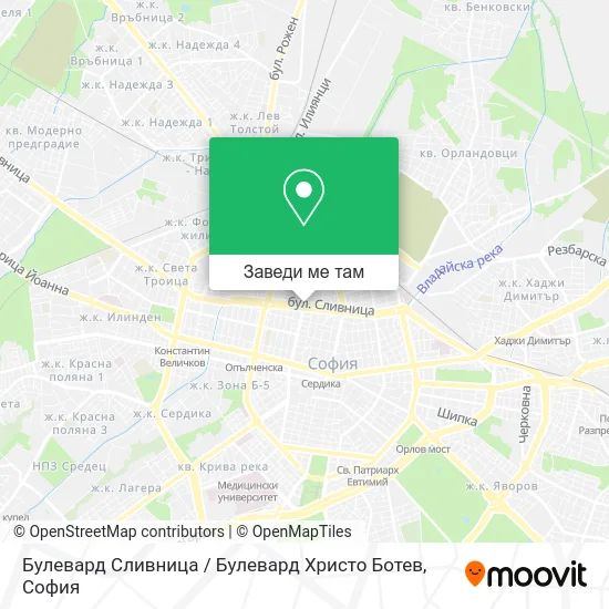 Булевард Сливница / Булевард Христо Ботев карта