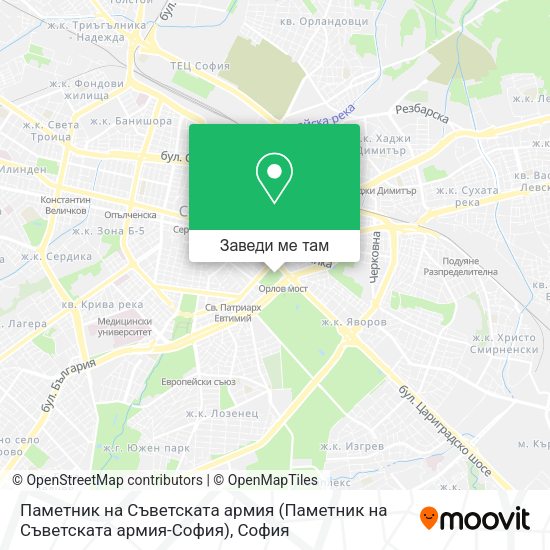 Паметник на Съветската армия карта