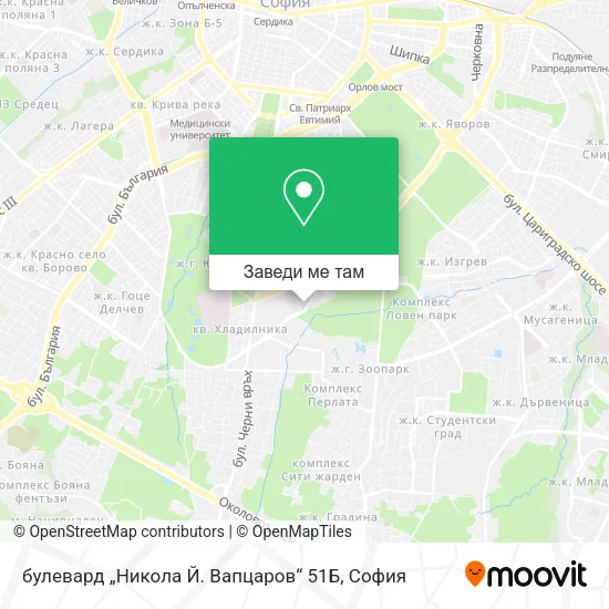 булевард „Никола Й. Вапцаров“ 51Б карта