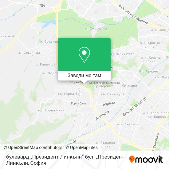 булевард „Президент Линкълн“ бул. „Президент Линкълн карта