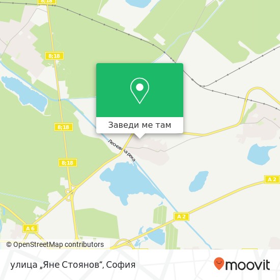 улица „Яне Стоянов“ карта