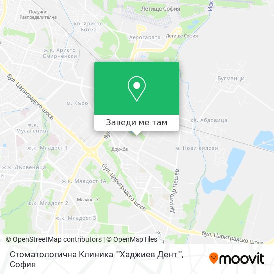 Стоматологична Клиника ""Хаджиев Дент"" карта