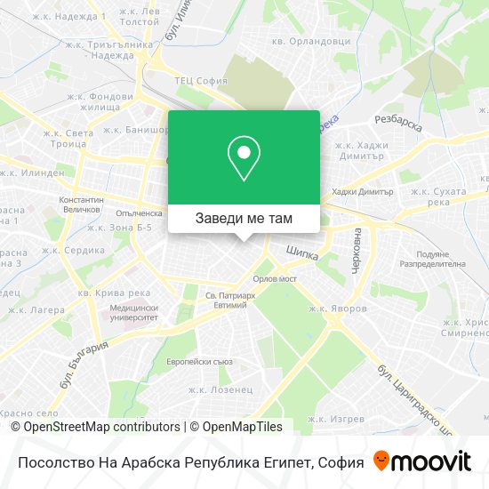 Посолство На Арабска Република Египет карта