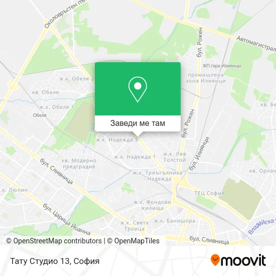 Тату Студио 13 карта