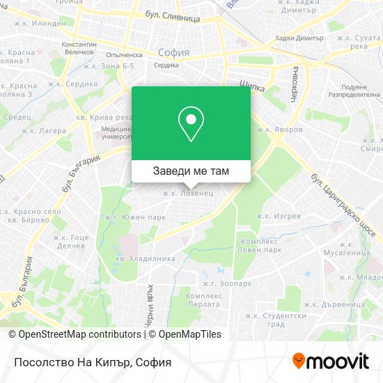 Посолство На Кипър карта